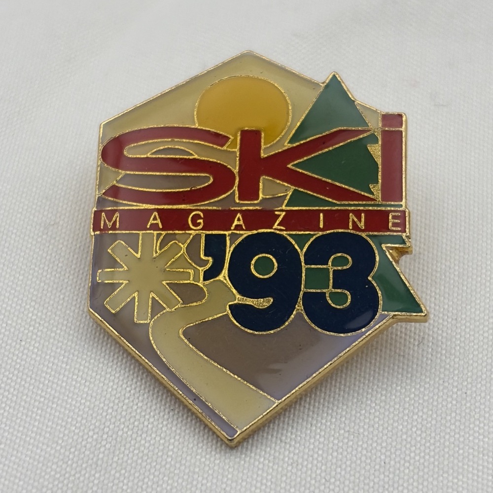 Vintage 1993 Ski Magazine Winter Sports Snow Lapel Hat Pin